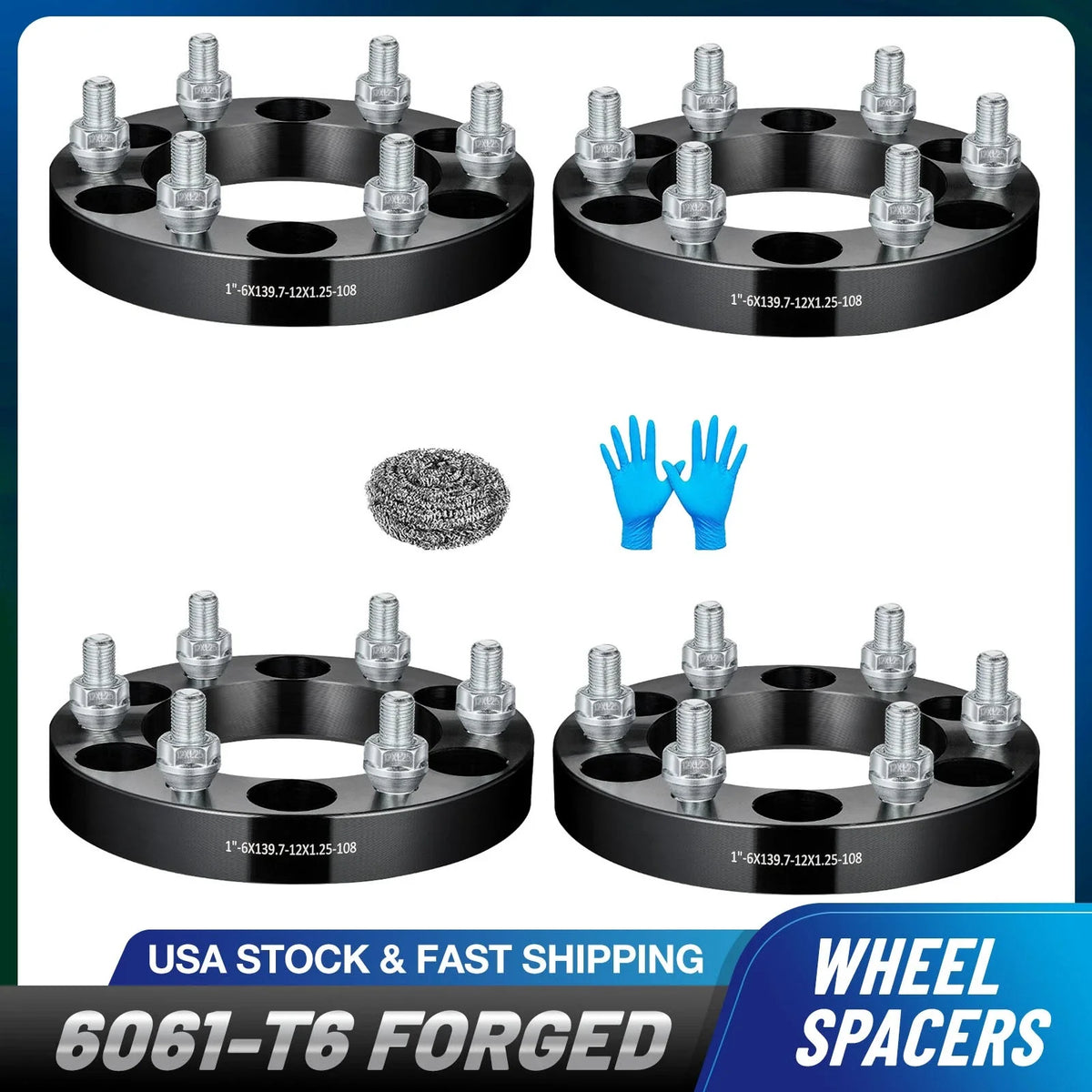 Set of 4 Wheel Spacers 1" 6x5.5 for Nissan Titan Frontier Pathfinder