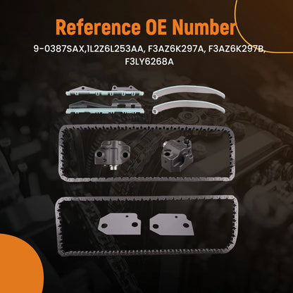 Engine Timing Chain Set & Guide Rail for Ford Crown Victoria F150 4.6L (1996–2001)