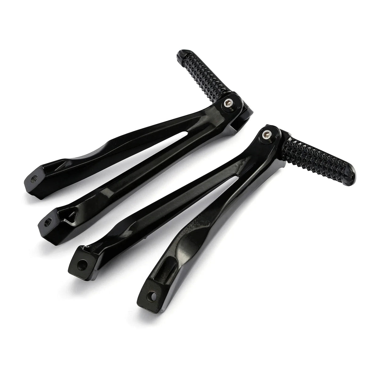 Gloss Black Rear Passenger Footpegs Bracket for Yamaha YZF R1 (2004–2008)