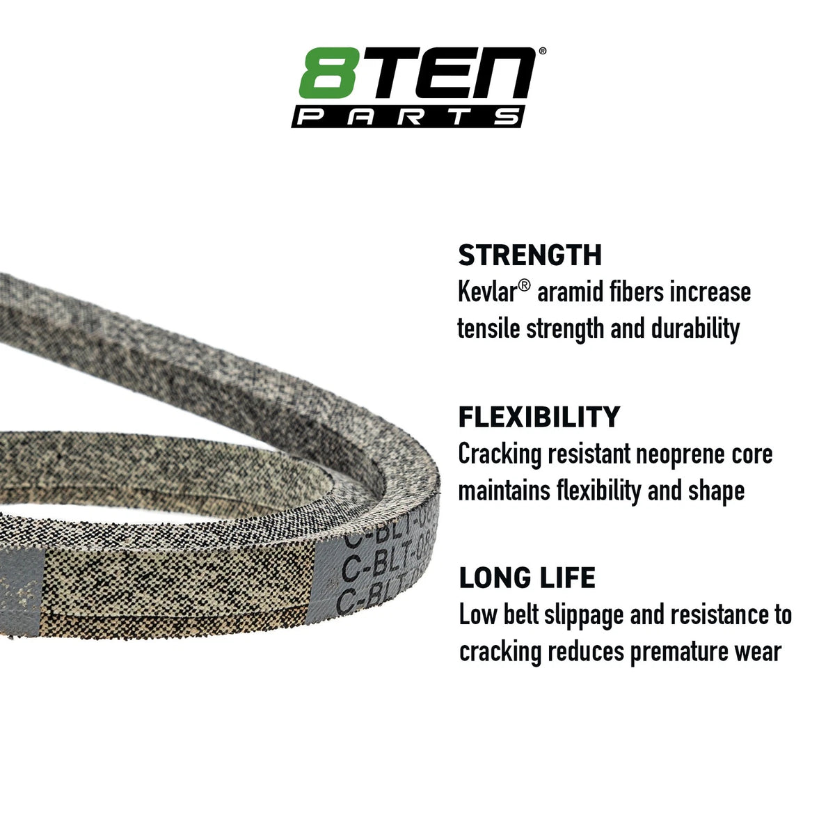 8TEN Kevlar Belt for Cub Cadet Tank M48 M54 M60 M72 (01007015P, 1007015)