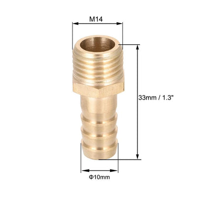 M14-1.5 Male Brass Fitting Connector for Metric Applications