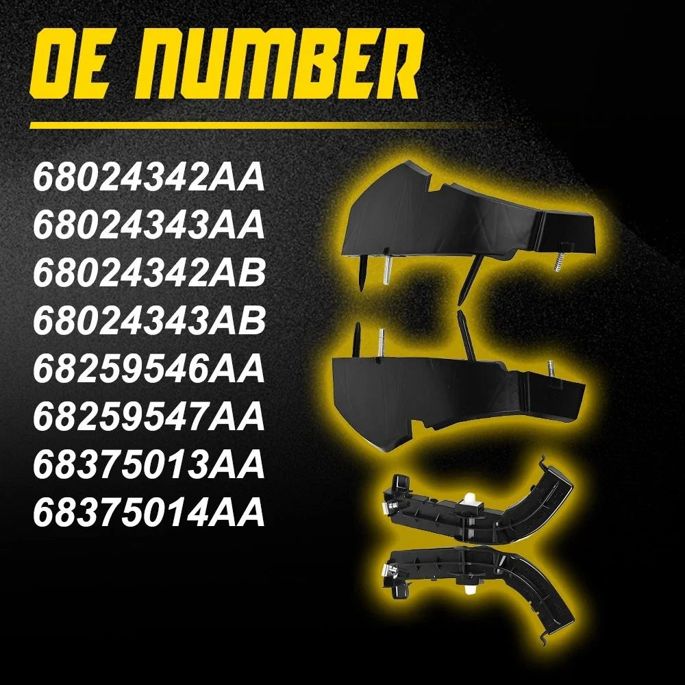 Front Bumper Support Bracket Retainer LH RH for Dodge Challenger (2015–2022)