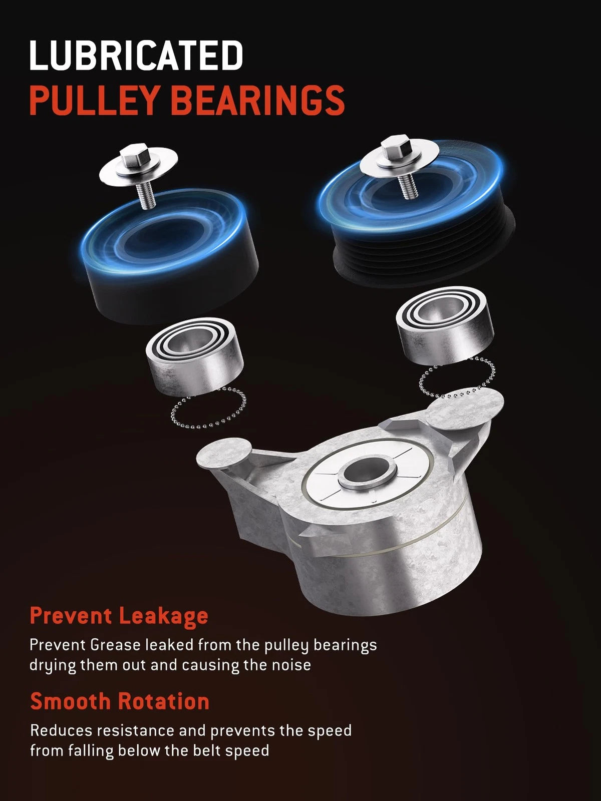 Drive Belt Tensioner Pulley Assembly for Dodge Dakota