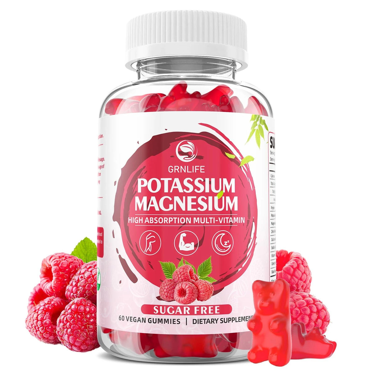 Potassium Magnesium Gummies for Adults (60 Count)