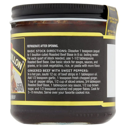 Better Than Bouillon Roasted Beef Base for Cooking (8 Ounce)