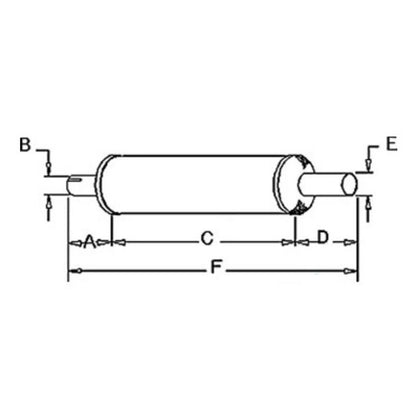 IHS315 Muffler for International (Vertical Round Body)