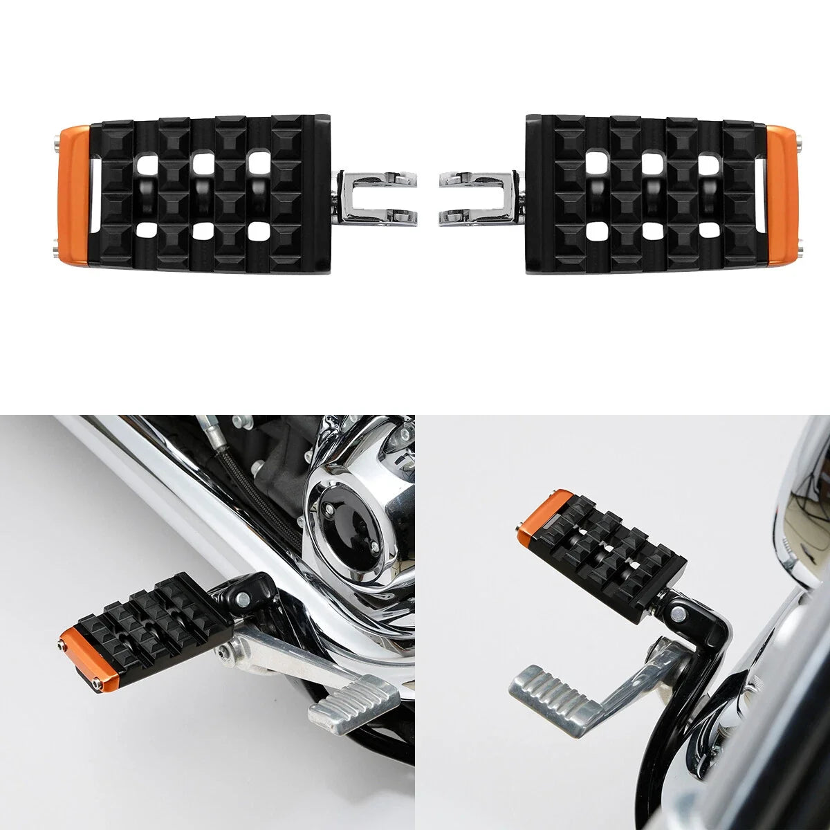Black Rider Foot Pegs Footrests for Harley Softail Street Bob Fat Bob (2018–2025)