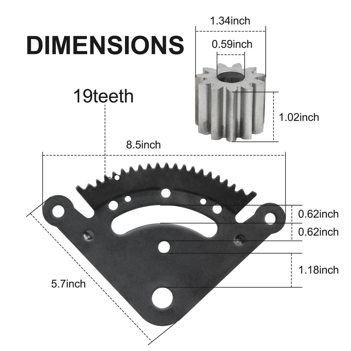 Steering Sector Pinion Gear Rebuild Kit for John Deere D LA