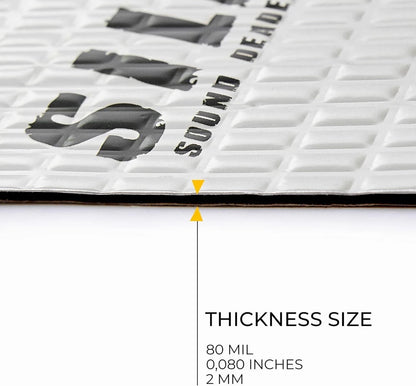 2X Siless 80 Mil Car Sound Deadening Mat for Automotive