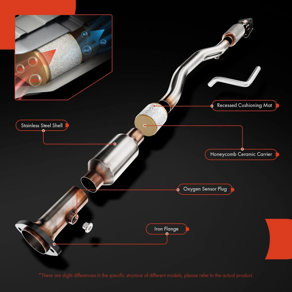 Right Catalytic Converter for Dodge Charger Chrysler 300 (2013–2015)