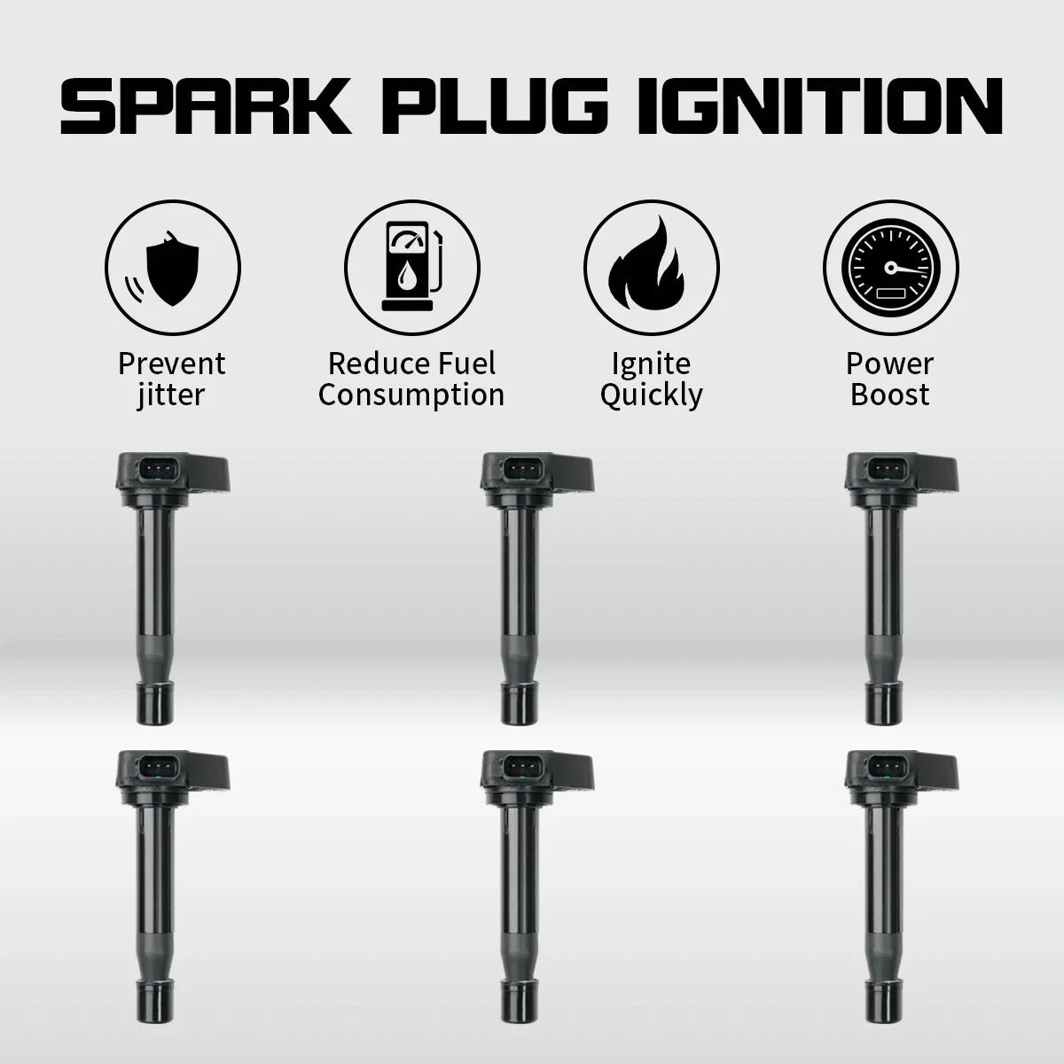 6X Ignition Coils 30520-R70-S01 for Honda Accord Odyssey Acura RL TL TSX (2003–2012)