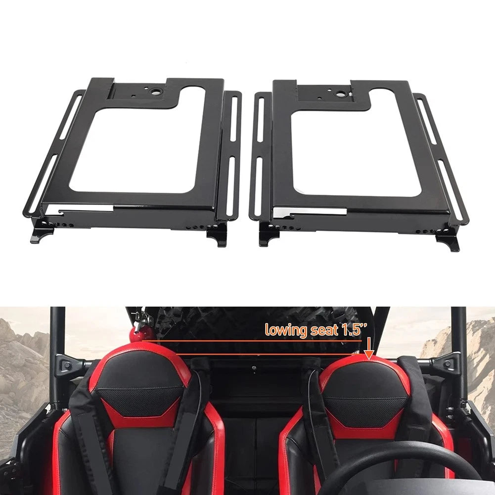 Pair Seat Bases Lower Recline for Polaris RZR 800/900/S 1000/XP 1000/XP Turbo