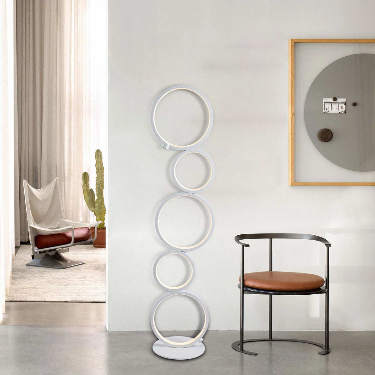 5 Rings LED Floor Lamp for Living Room Bedroom Decor (Modern)