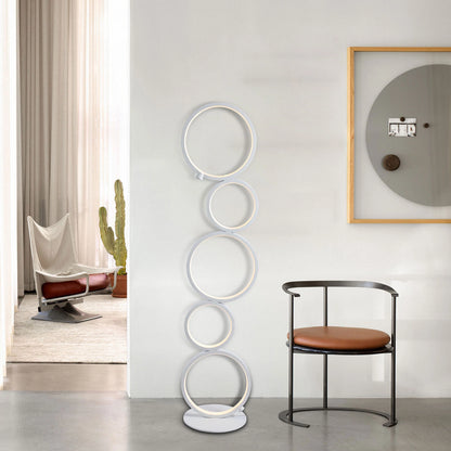 5 Rings LED Floor Lamp for Living Room Bedroom Decor (Modern)