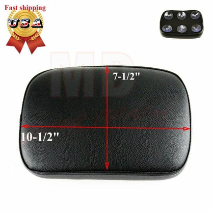 Rectangle Rear Pillion Passenger Seat 6 Suction Cup for Harley Softail Dyna Sportster