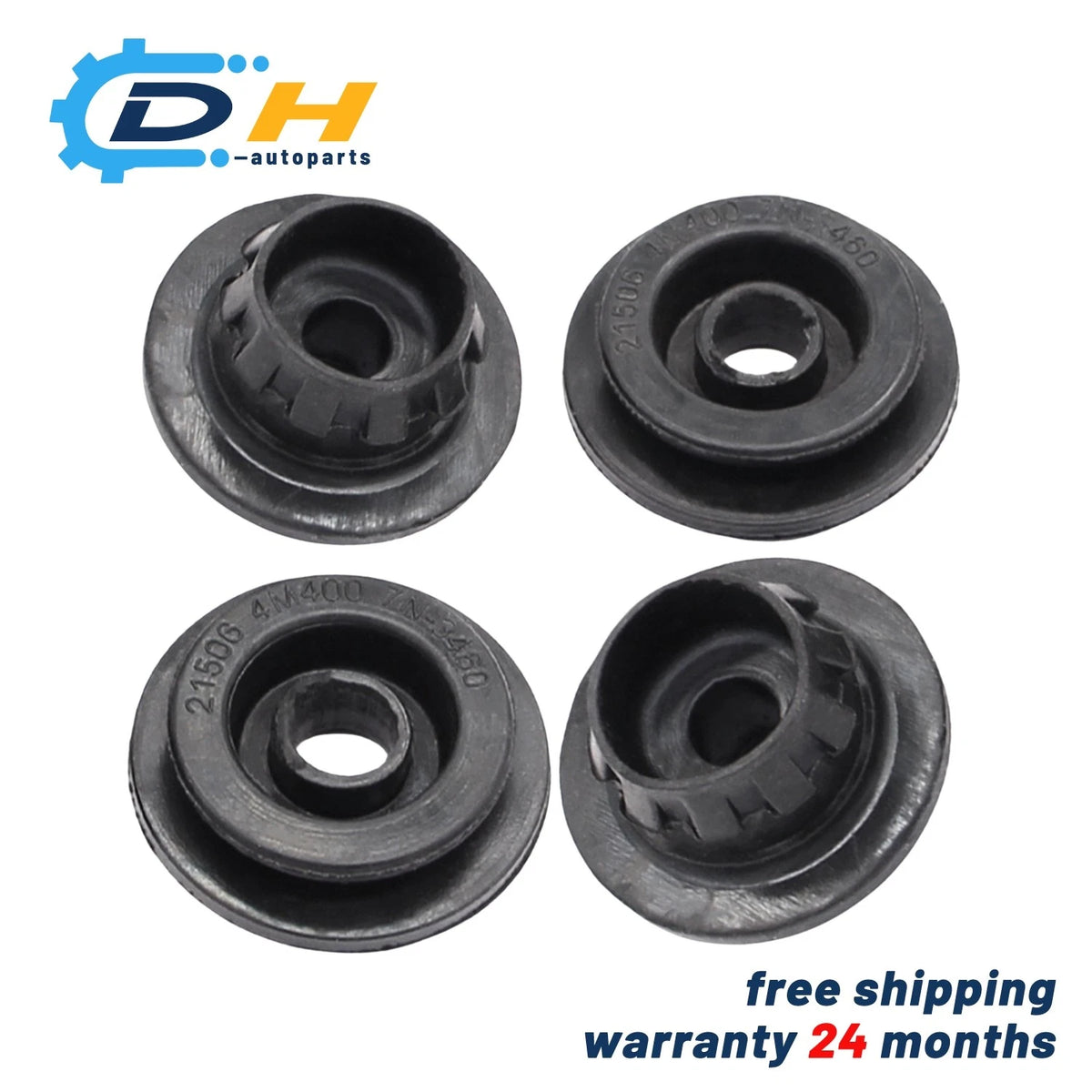 4-Piece Radiator Mount Bushing Kit for Nissan (Fits 21506-4M400, 21507-4M400)