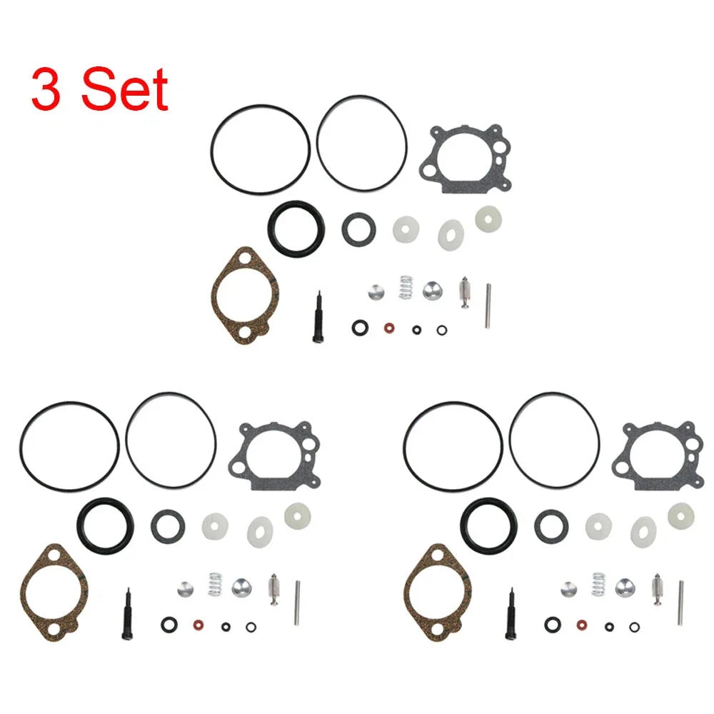 Set of 3 Carburetor Rebuild Kits for Briggs & Stratton (492495, 493762, 498260)