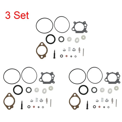 Set of 3 Carburetor Rebuild Kits for Briggs & Stratton (492495, 493762, 498260)