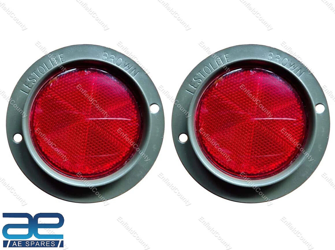 Pair Red Reflectors for Jeep Willys M38 M38A1 M151 M37 M715 (Late M-series)