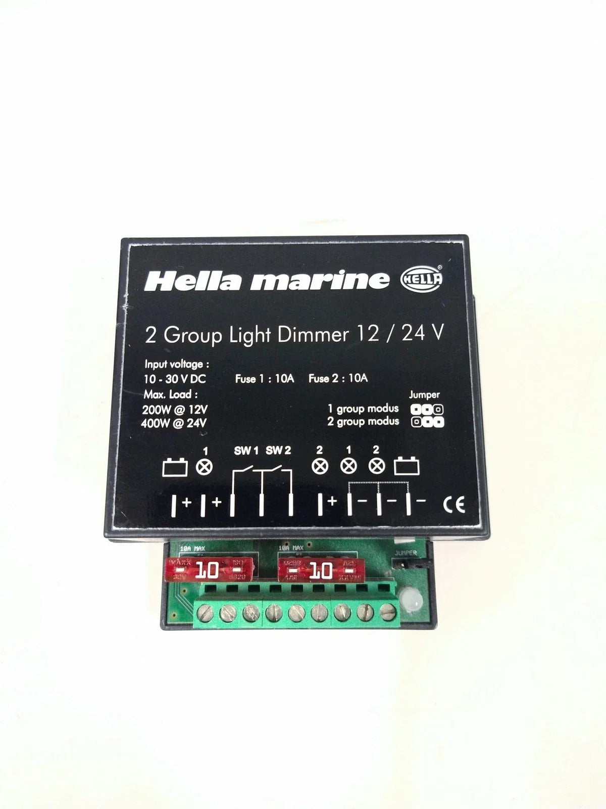 2X Hella Marine H2406 Group Light Dimmer 12/24V for Marine Applications