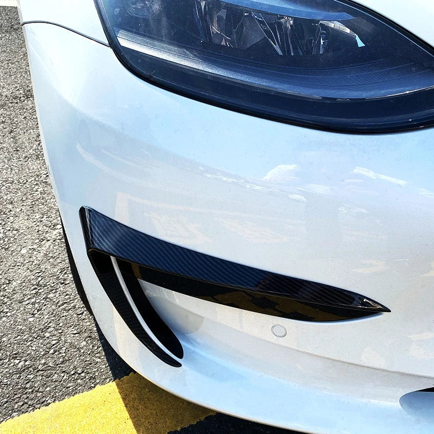 Front Bumper Side C Canards Covers Trims for Tesla Model 3 (2017–2023)