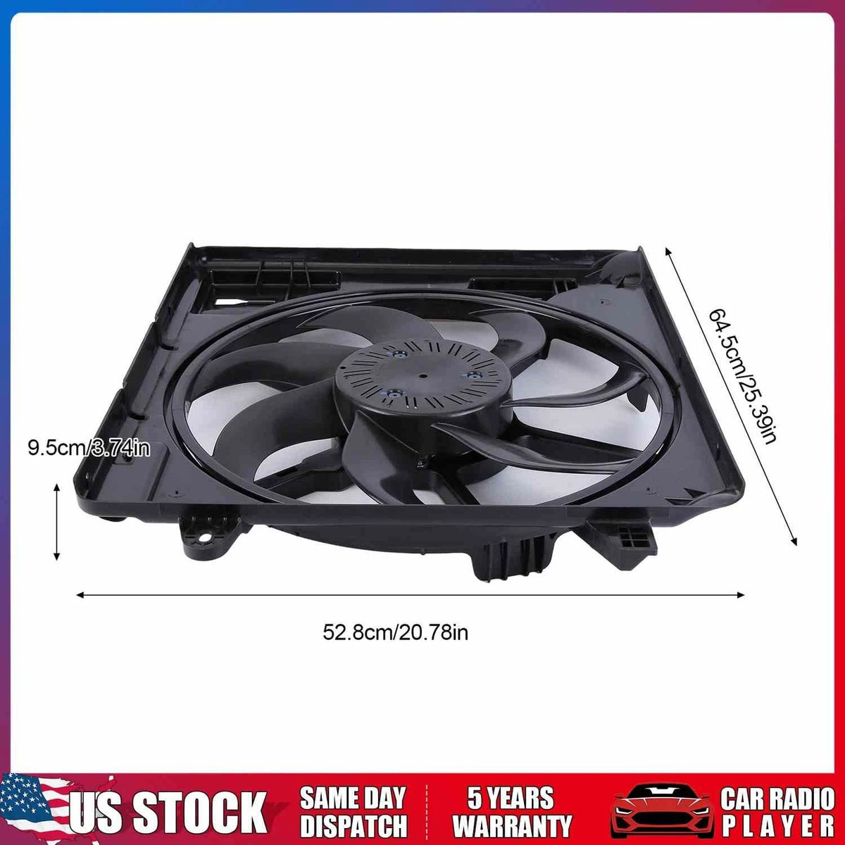 Radiator Cooling Fan Assembly for Jeep Wrangler (2012–2017) 68143894AA, CH3115188