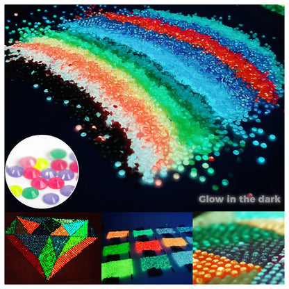 20 Colors Glow in The Dark Diamond Painting Beads for Diamond Dots