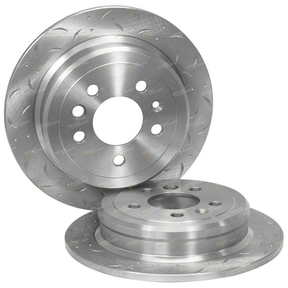 2x Rear Slotted Drilled Rotors & Pads for Fairlane NF NL LTD DF DL (1994-1997)