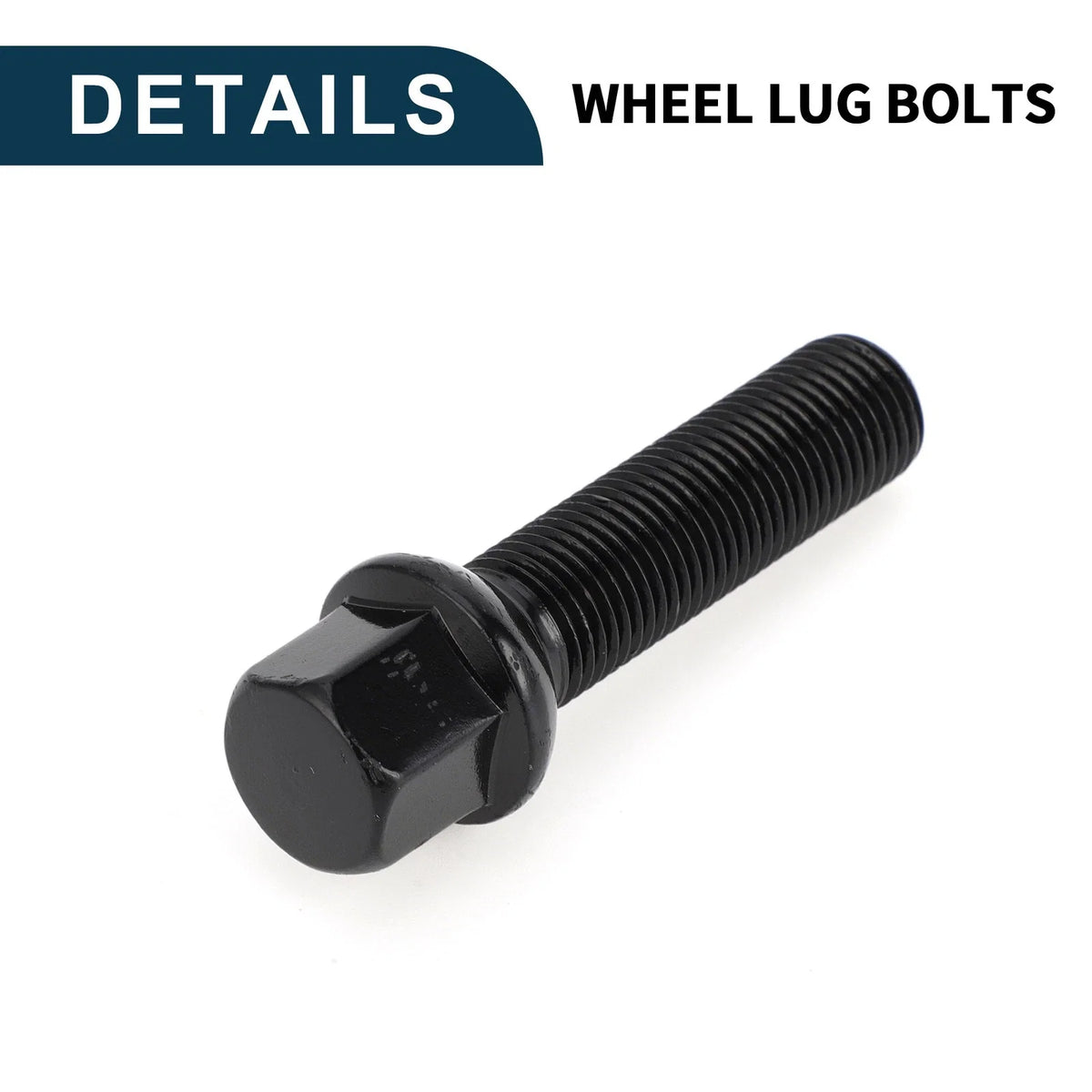 10 Pcs M14x1.5mm Ball Seat Wheel Lug Bolt 50mm Shank for Volkswagen Porsche 