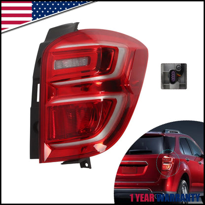 Right Passenger Side Tail Light Brake Lamp w/Bulb for Chevy Equinox (2016–2017)