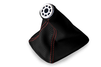 Manual Shift Boot Cover for Toyota Celica (2000–2005) Carbon Fiber Red Stitch