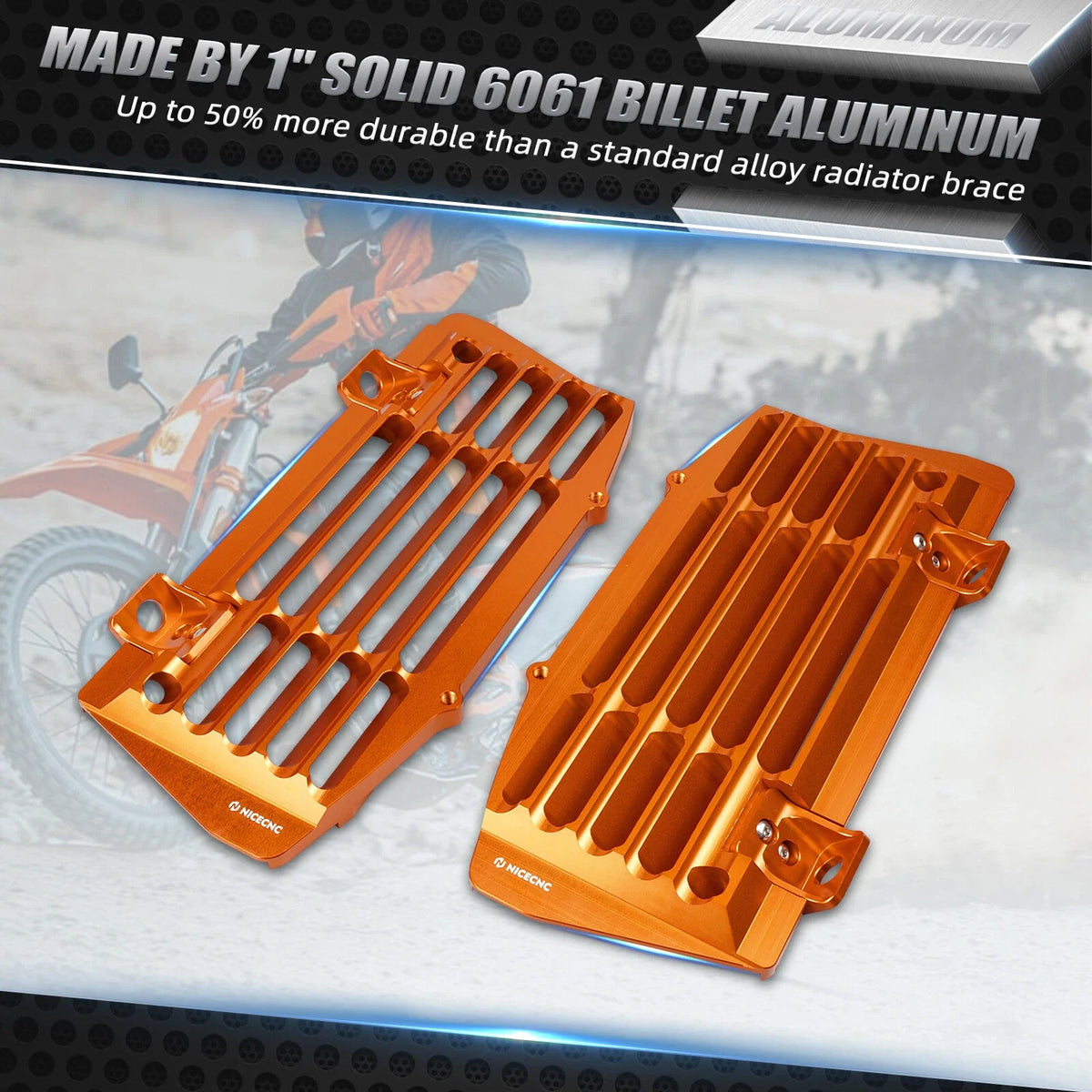 NICECNC Radiator Guards for KTM 300 XCW XC-W TPI 500 EXC-F (2017–2023)