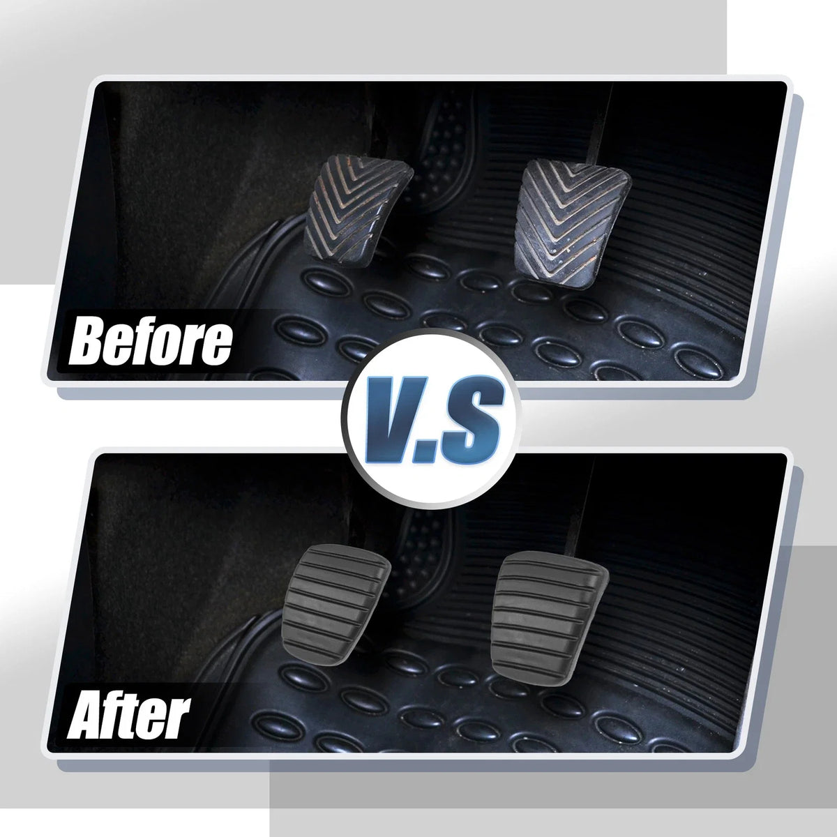 2X Anti-Slip Clutch Brake Pedal Covers for Nissan Kubistar X80