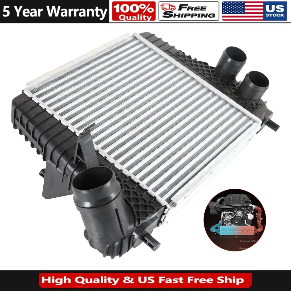 BL3Z6K775B Air Cooled Intercooler for Ford F-150 (2011–2012) Turbo