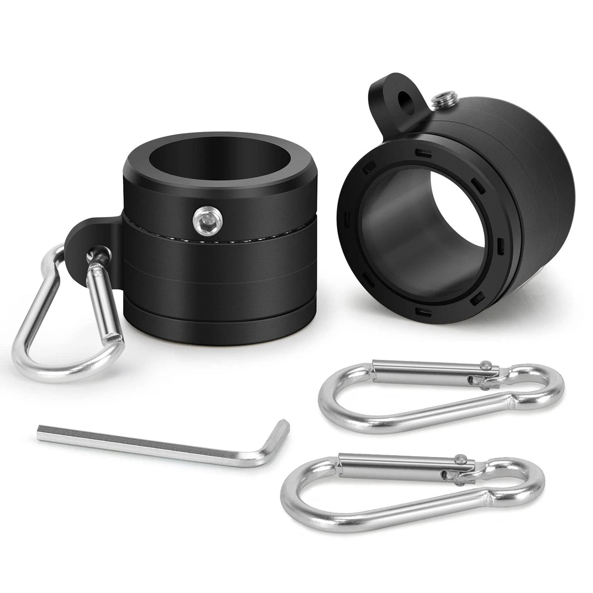 2X Flag Pole Rings for Universal Use (360° Rotating, Anti Wrap, Black)
