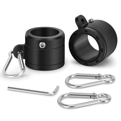 2X Flag Pole Rings for Universal Use (360° Rotating, Anti Wrap, Black)