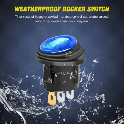 3 Gang Rocker Switch Panel for Nilight 12V Waterproof (No Part Numbers)