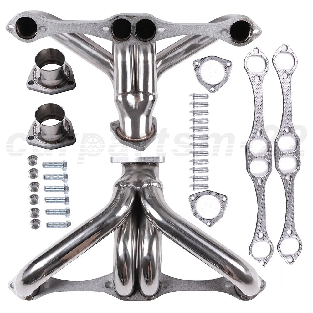 Stainless Exhaust Manifold Header for Chevy Small Block 262-400, 305