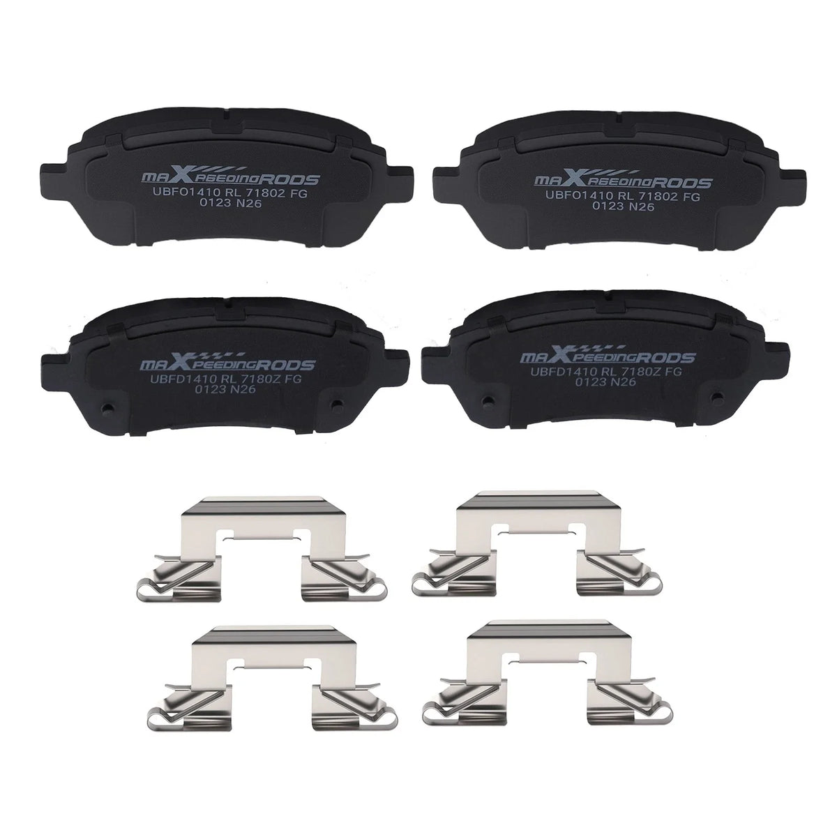 Set of 4 Front Ceramic Brake Pads for Ford Fiesta Mazda 2 (2011–2014)