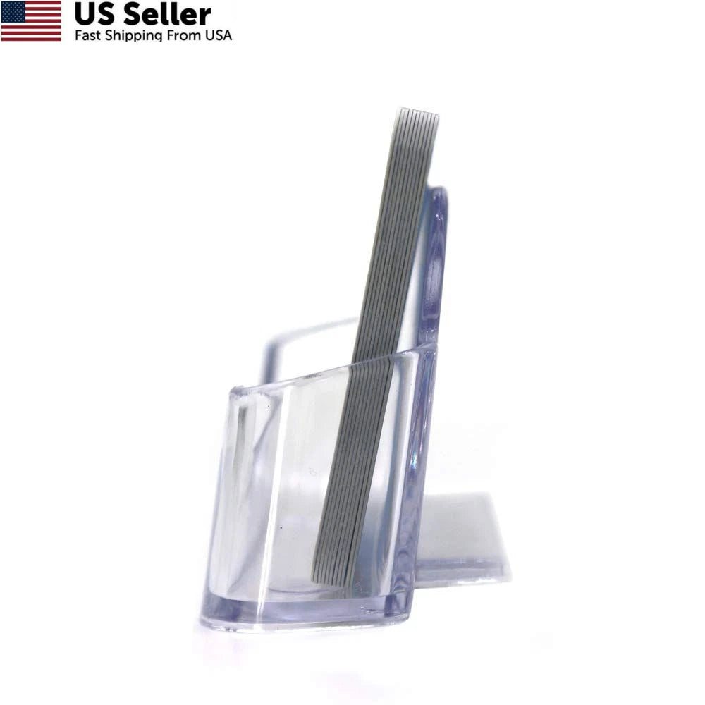 4 Pack Clear Acrylic Business Card Holder Desk Display Stand