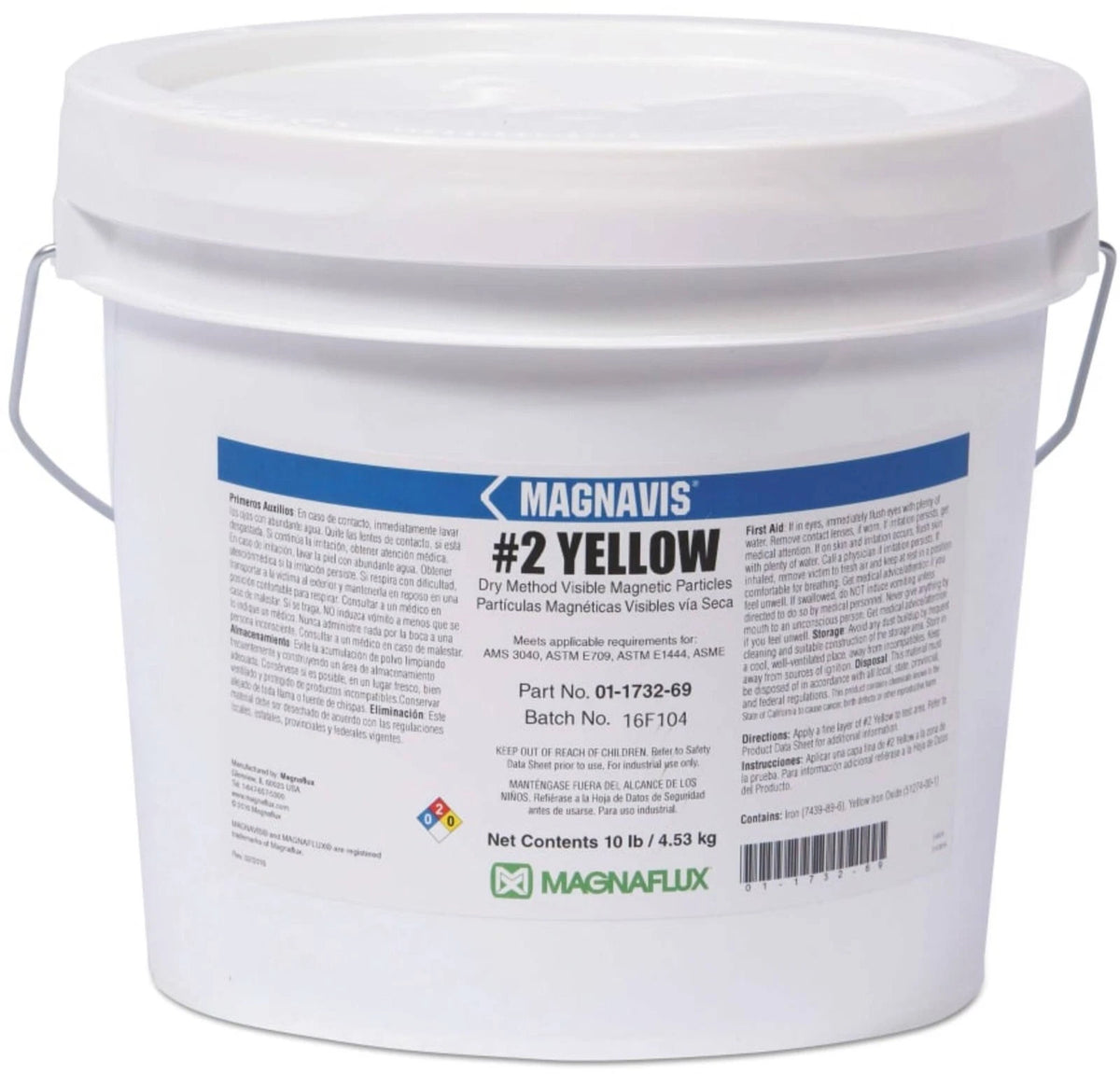 Magnaflux 01-1732-87 Yellow 45 Lb Dry Method Non-fluorescent Material
