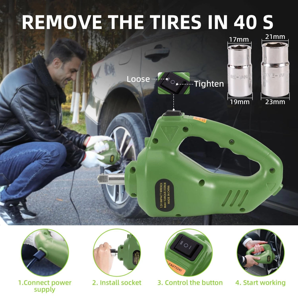 5 Ton 12V Electric Car Jack Kit for Portable Use