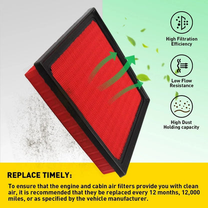 Combo Air & Cabin Filter for Toyota Camry Avalon RAV4 Lexus ES350 (2018–2023)