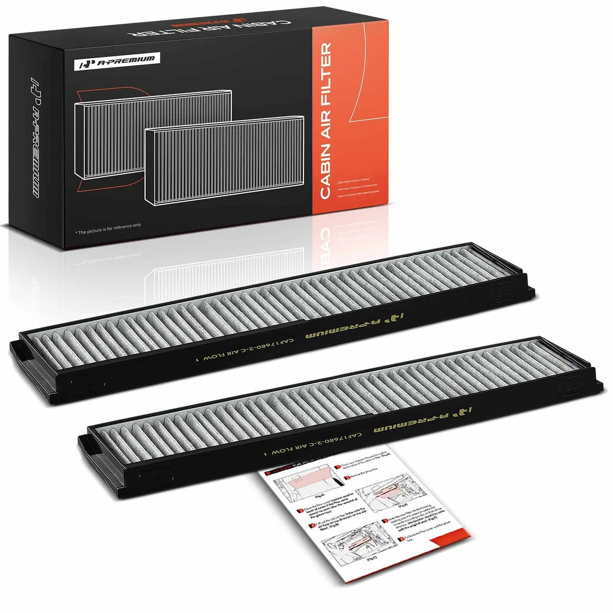 2X Activated Carbon Cabin Air Filter for Mercedes-Benz 300E 400E 500E (1986–1995)