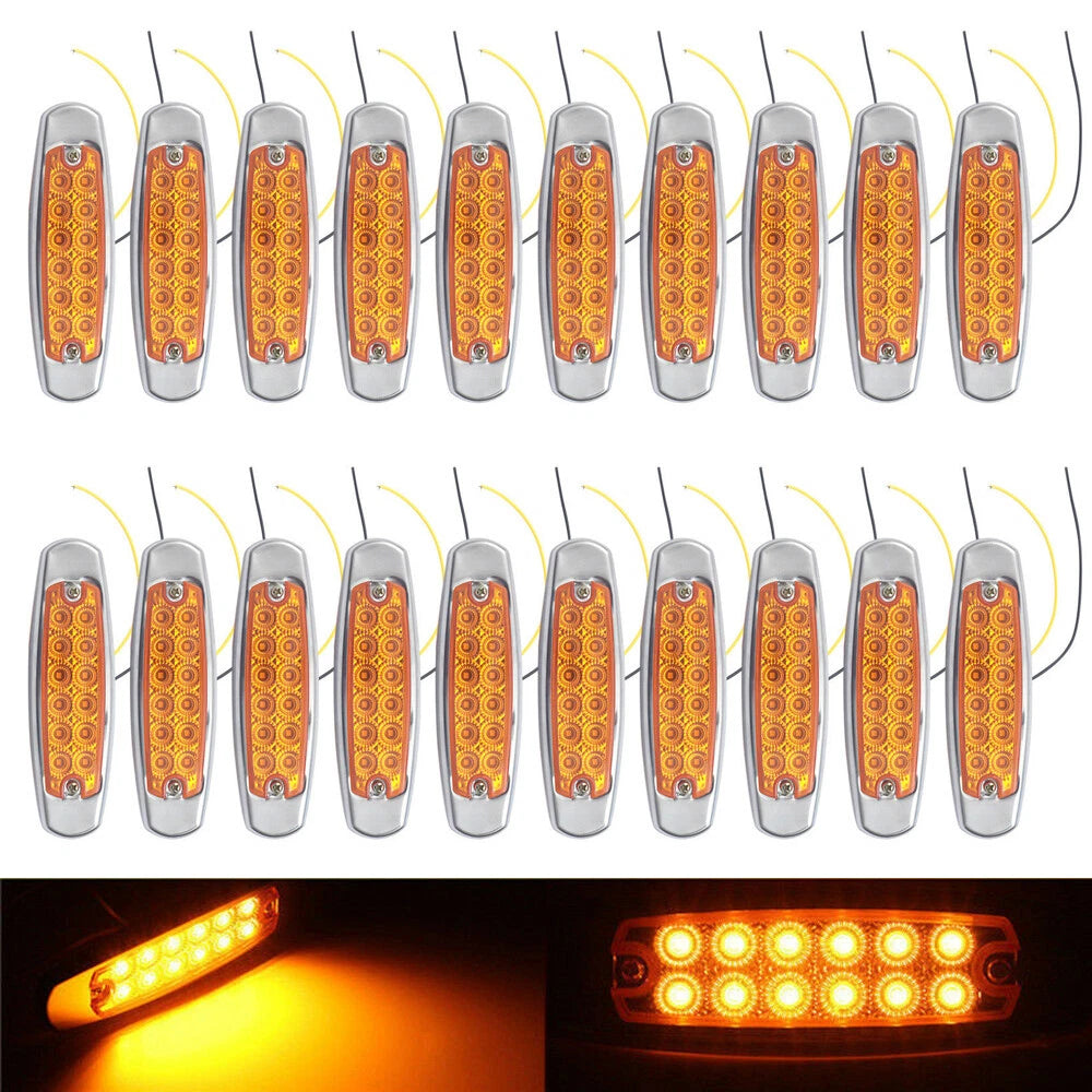 20X 12-LED Amber Side Marker Light for Peterbilt (12V)