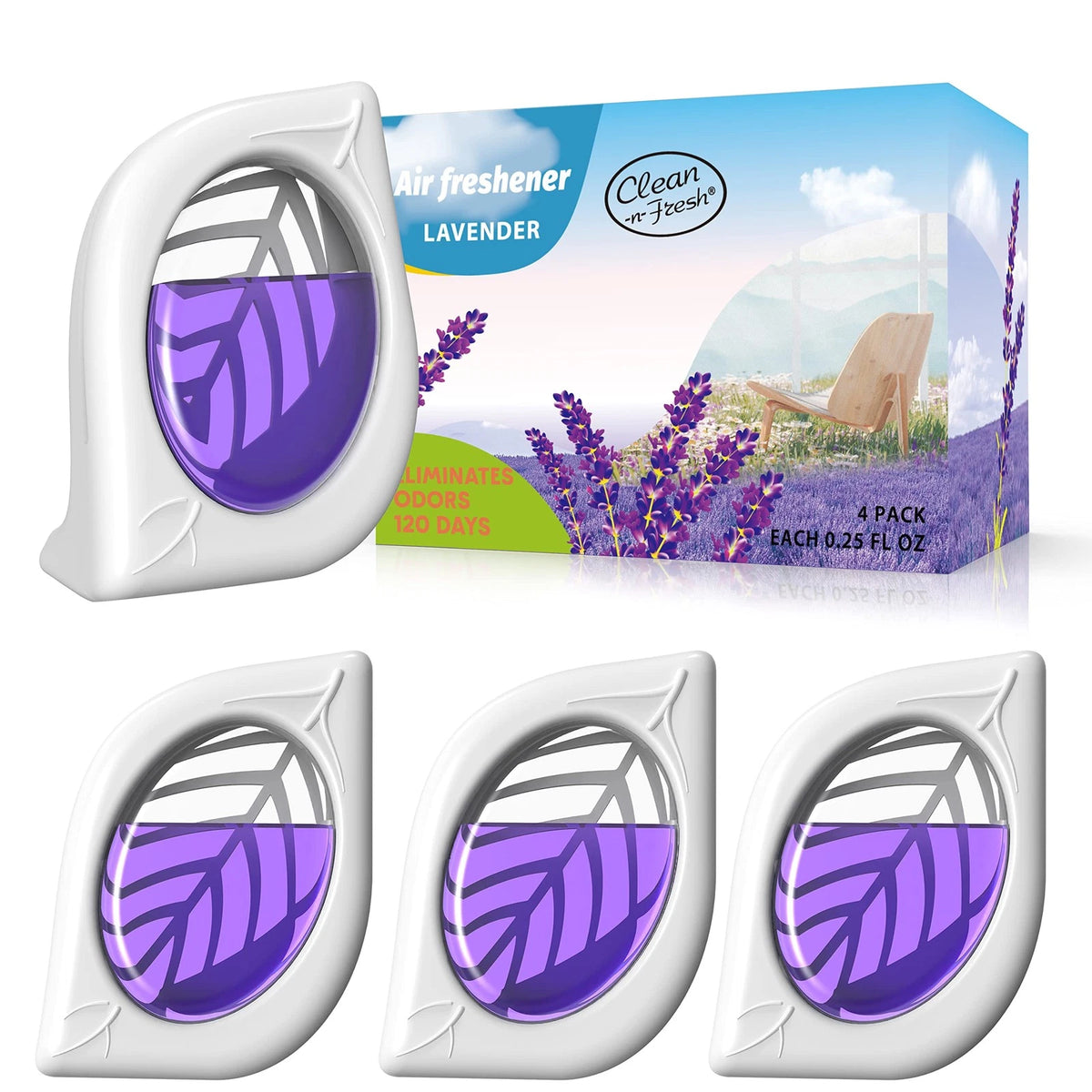 4X Air Freshener for Home, Lavender, Odor Eliminator (0.25 Fl Oz)
