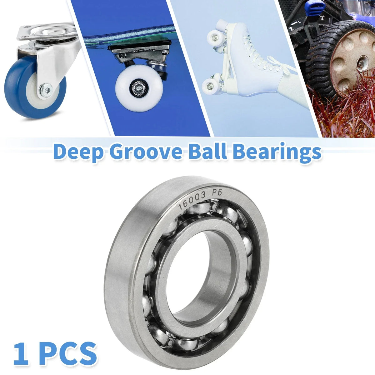 Deep Groove Ball Bearing 17x35x8mm for Scooter Skateboard (1 Pc)