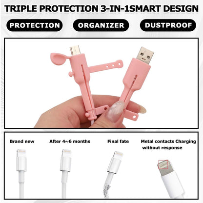 6X Silicone Cord Organizers for Charger Cables (Universal)