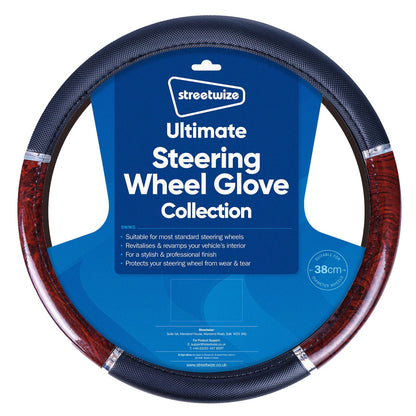 Steering Wheel Cover for Comfort Protection - Black Wood Effect (SWWG1)
