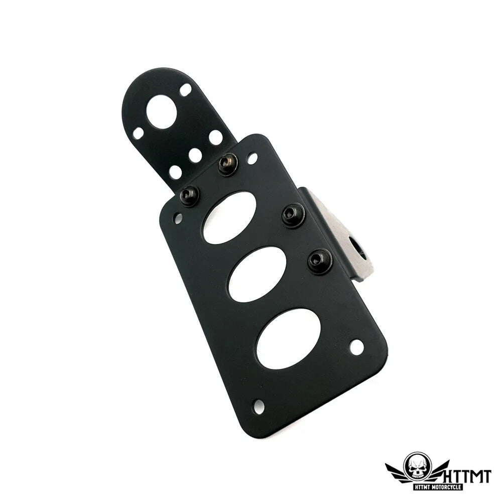 Black Metal License Plate Frame for Motorcycle